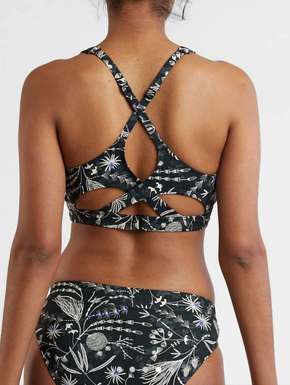 36D/M NWT Title Nine Bikini Set Underwire Grey Papyrus Swim Beach